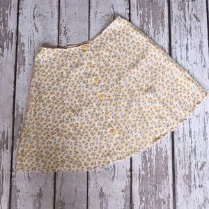 Vintage- Express - Daisy Print Mini Skirt - Sz 5/6